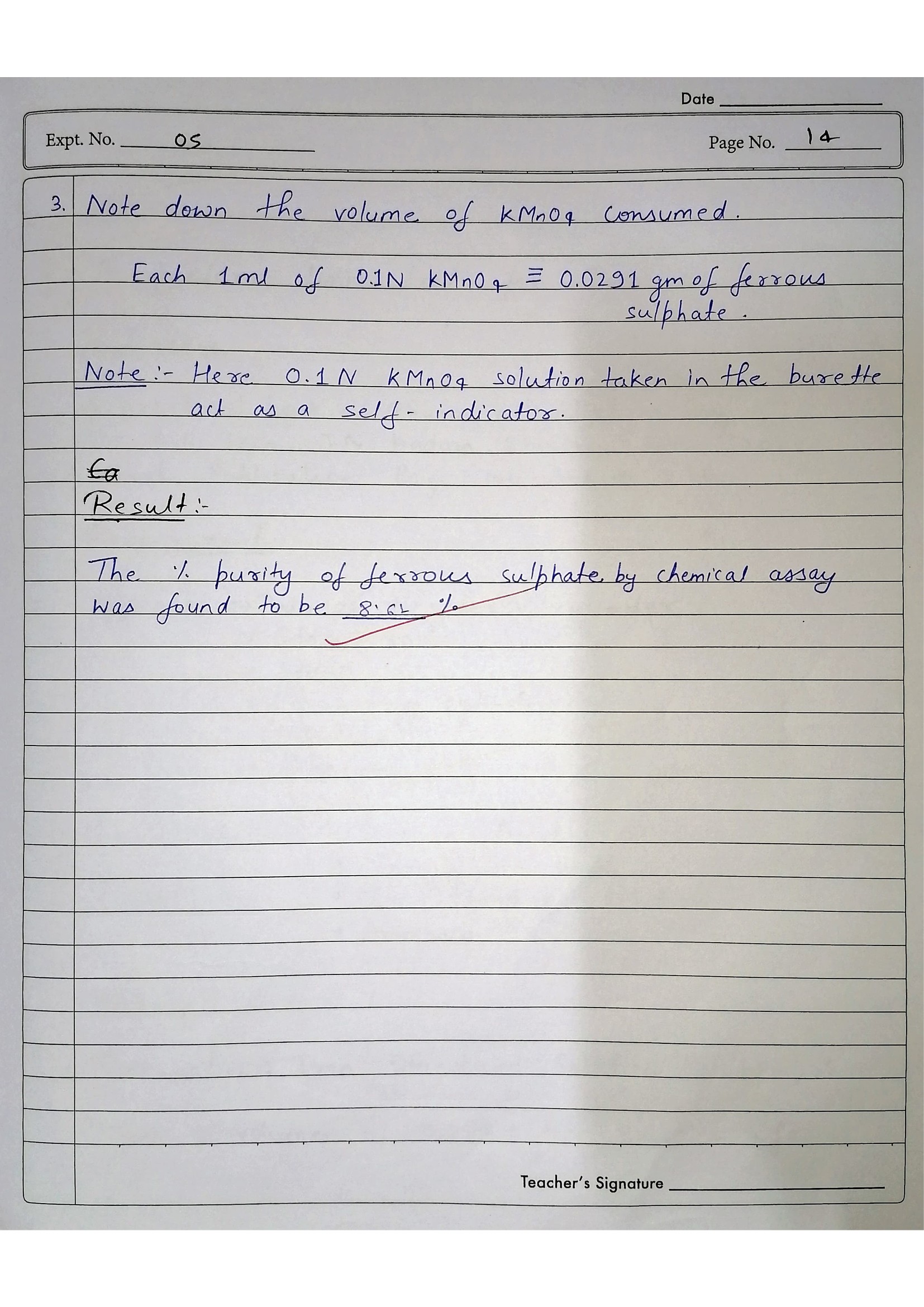 Pharmaceutical Chemistry Practical